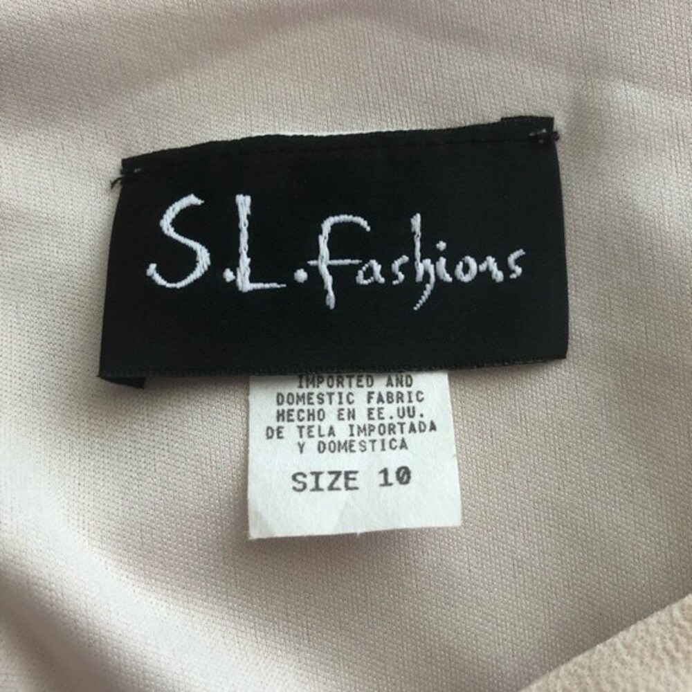 S.L. Fashions Vintage Floral V-Neck Dress NWT Size 10 Balletcore Minimalist - Picture 11 of 16